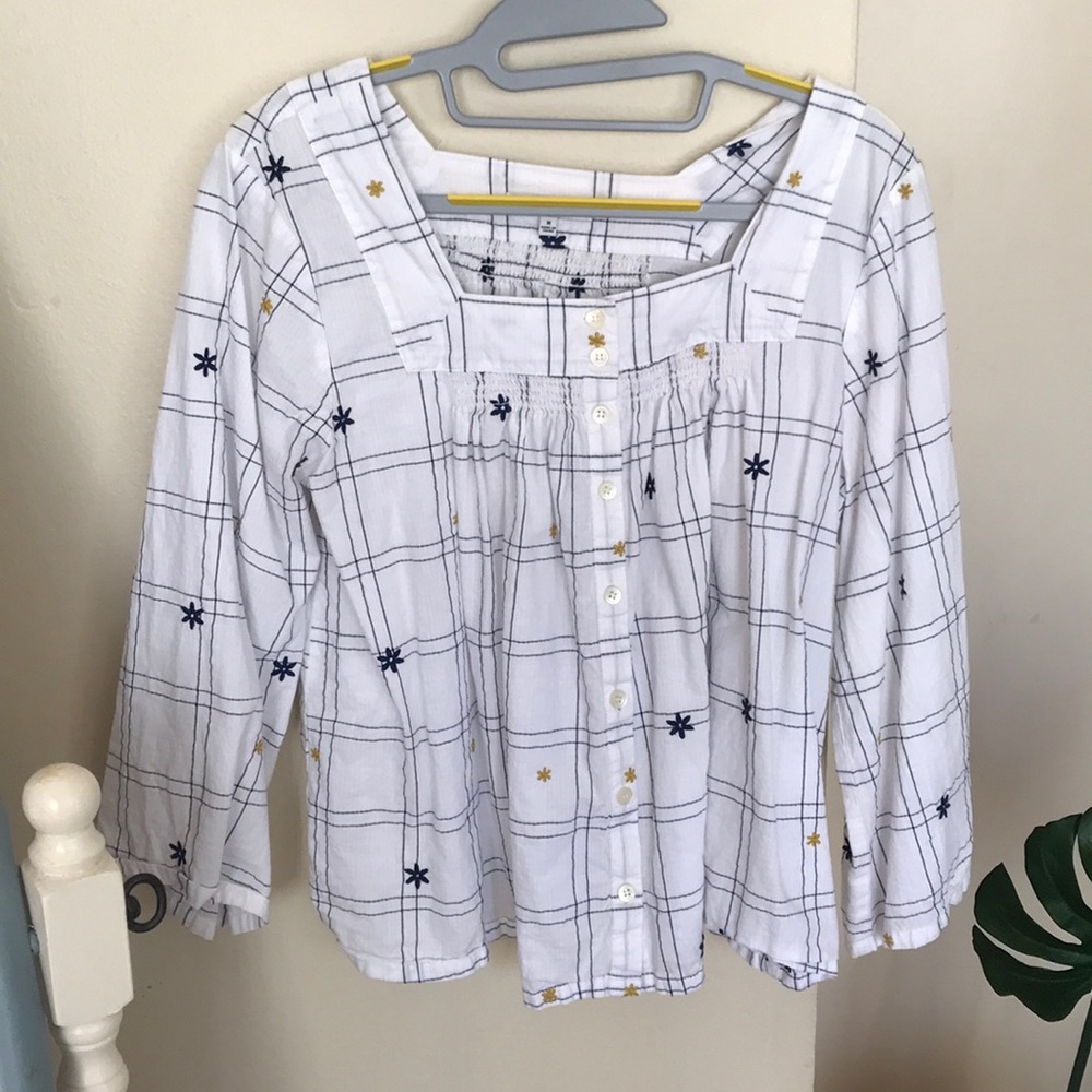 Madewell embroidered top
